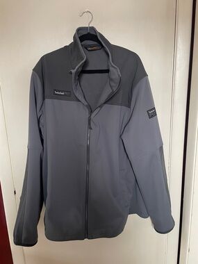 Timberland PRO Men's Two-Tone Gray Full-Zip Soft-Shell Jacket XXL like new.